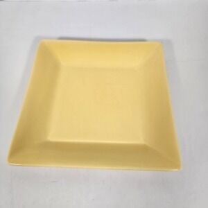 Pier 1 Imports Essential Colours Yellow‎ 8" Square Salad Plate Earthenware